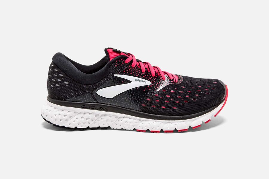 Brooks Glycerin 16 Womens Australia - Road Running Shoes - Black (482-AXKRL)